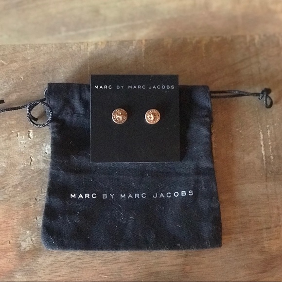 Marc Jacobs Jewelry - Marc Jacobs rose gold stud coin earrings